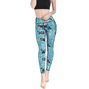 MUMUWU Leggings, Green & blue, size S